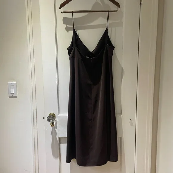 J Crew long brown slip dress Size 12 - Picture 3 of 5